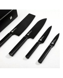 Набор Ножей Сталь HuoHou Heat Cool Black Non-Stick Knife Set